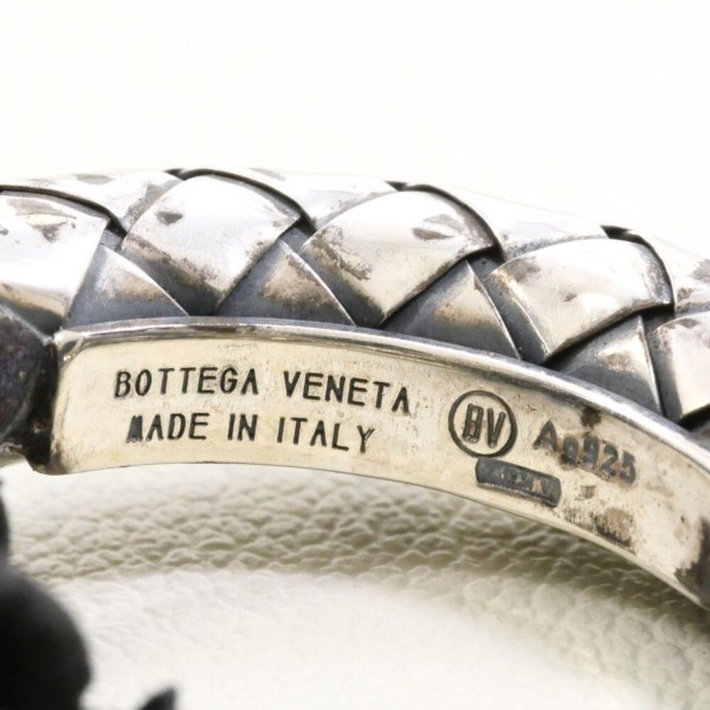 Bottega Veneta Intrecciato Circle Silver Leather Necklace Total weight approx... - Picture 9 of 9